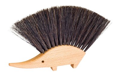 【德國Redecker】刺蝟造型 櫸木桌刷 馬毛刷 木製桌面刷 桌上型小掃把 桌面清潔刷 木柄刷 德國製