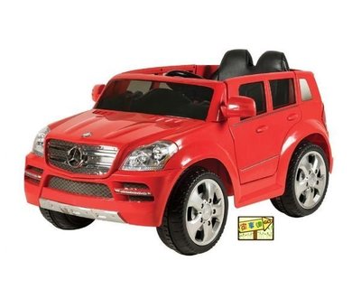 [家事達] 賓士 Benz GL-SUV 兒童電動車雙驅(紅/白) 特價 可開門雙人座 授權車 可遙控