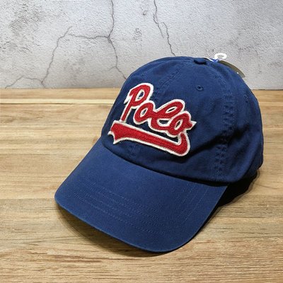 美國百分百【Ralph Lauren】帽子 RL 配件 棒球帽 Polo 小馬 老帽 復古 帆布 貼布 深藍色 J018
