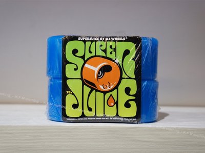 【 K.F.M 】OJ Blues Super Juice Wheels 60mm 78a 滑板輪 交通板專用軟輪 寶藍