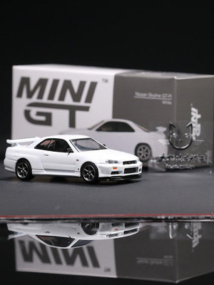 車模 仿真模型車TSM MINI GT 1/64 日產 Skyline GTR R34 V-Spec N1 合金汽車模型