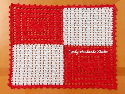 《心心相印餐墊》-材料包 (可選色)．編織餐墊．棉線