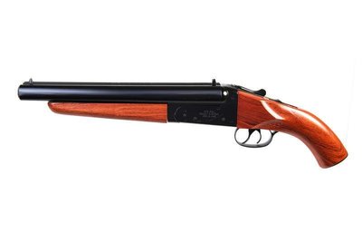 【WKT】FS 華山 0521 MAD MAX 8mm雙管散彈梨花木瓦斯短管 雙管散彈槍-FSG0521S8