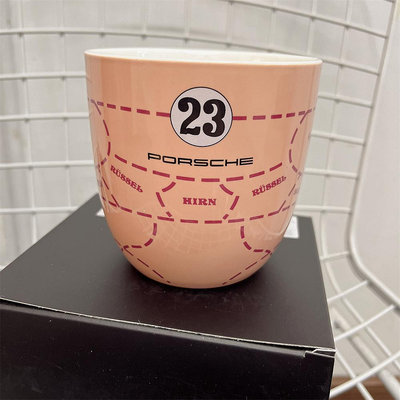 【亞軒精選】PORSCHE保時捷馬克杯粉豬系列馬提尼系列水杯大容量陶瓷杯4S店售后禮