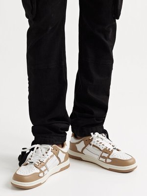 AMIRI Skel-Top Leather Sneakers Tan