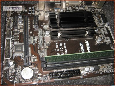 JULE 3C會社-華擎ASROCK J3160M 四核心 CPU MATX 主機板 + DDR3 4G 終保 記憶體