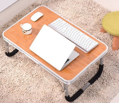 [RR小屋] 筆記型電腦桌 竹木色 五色 床上桌 折疊 穩定 輕巧 學習小書桌 中號