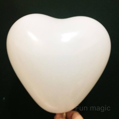 [fun magic] 愛心氣球 10吋愛心氣球 白色愛心氣球 愛心汽球 心型汽球 心型氣球