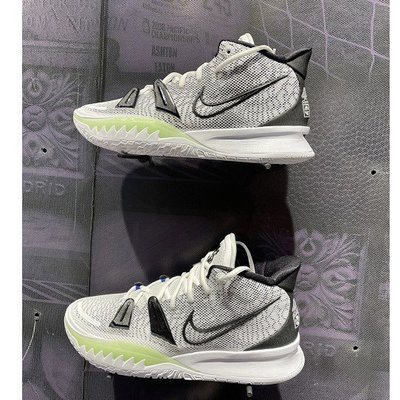【正品】耐克Nike Kyrie 7 EP "Hip-Hop" 白黑綠 休閒 籃球 CQ9327-100 現貨慢跑鞋