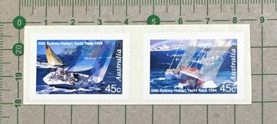 【郵卡庫2/帆船/自黏郵票】澳洲1994年SC1397A，雪梨港帆船賽 2全，自黏郵票新票 SP7993