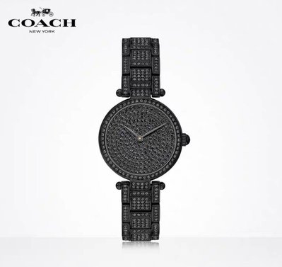 現貨COACH PARK系列 水晶鑲嵌鋼帶石英手錶 女錶 腕錶 購美國代購Outlet專場 可團購明星同款熱銷