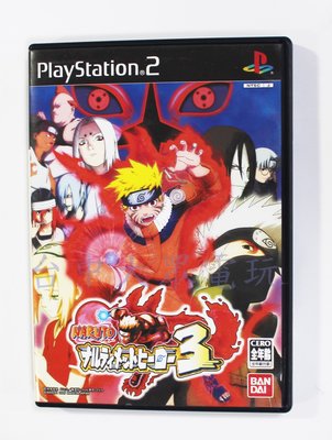 PS2 火影忍者：木葉的忍者英雄們 3 Naruto (日文版)**(二手片-光碟約9成5新)【台中大眾電玩】