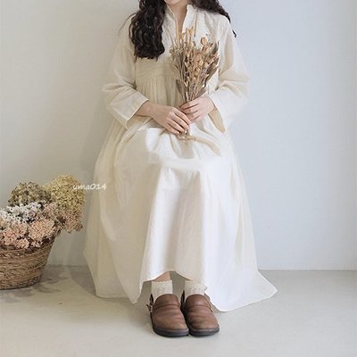 ｜The Dood Life｜日本 note et silence. yuni / 古典歐式 幾何刺繡 V型小立領洋裝