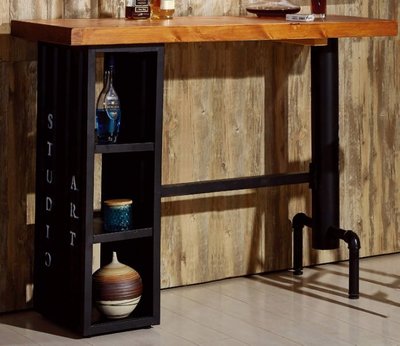 【DH】商品貨號N972-2商品名稱《可庫拉》松木實木4.6尺貨櫃造型吧台桌。簡約雅緻經典。主要地區免運費