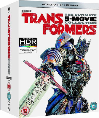 洪興 藍光BD 變形金剛1-5 4K UHDBD 11碟限量套裝版(部份中文字幕) Transformers