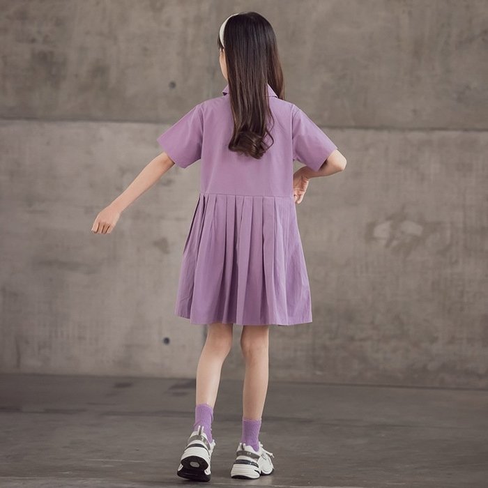 【TF5468】✿寶貝花園✿ 2021夏季新品 女童 中大童 學院風 公主裙 連衣裙 洋裝 親子款