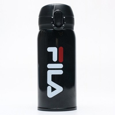 FILA 斐樂 保溫瓶 經典 不鏽鋼 330ml 矽膠蓋 黑紅 OTT9020BK   OTT-9020-BK