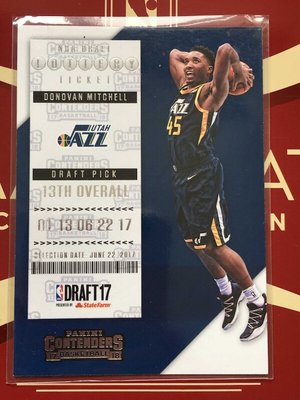 易匯空間 NBA球星卡  2017-18 球票 爵士隊 米切爾 新秀 選秀順位 大比例YH2660
