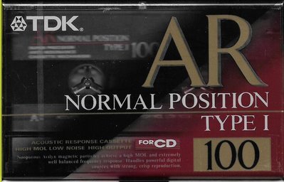 【全新未拆空白帶】TDK AR100 NORMAL POSITION TYPE I 100分鐘 錄音帶《日本製》