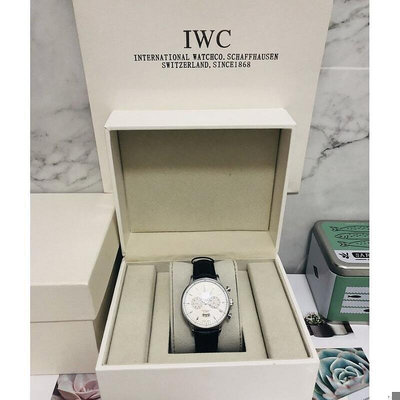 二手全新實拍 IWC男士新店促銷 萬國葡萄牙系列計時腕表 IW371446 精鋼白面 配件齊全