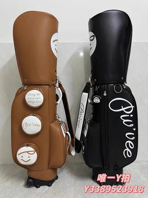高爾夫球袋23新款Pivvee高爾夫球包韓國笑臉字母golf拉桿球包收納超輕輪滑包