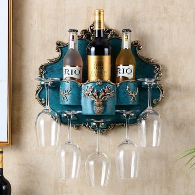 紅酒架歐式創意紅酒架餐廳客廳壁掛裝飾酒吧KTV家用葡萄酒酒瓶架酒杯架 可開發票