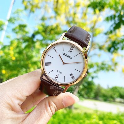 SEIKO日本精工紳士簡約太陽能真皮腕錶V115-0BE0J/SUP854P1公司貨