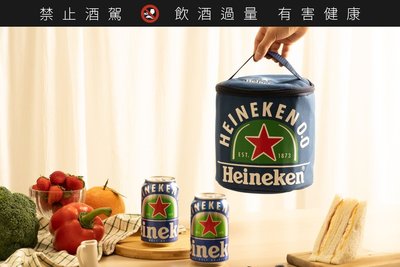 【海尼根精品】全新海尼根0.0零酒精圓型去塑包裝酷冰袋，僅此乙組