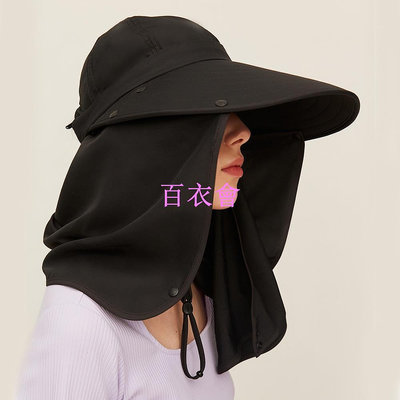 【百衣會】OHSUNNY防曬抗UV-漁夫帽多功能可拆卸遮陽帽面部護頸防紫外線涼感戶外UPF50+