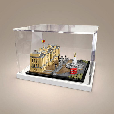 展示盒適用樂高21029 英國白金漢宮專用高透明模型亞克力防塵盒