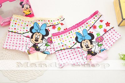 mandyshop【M0370】 ㊣ Disney 迪士尼米妮萊卡兒童內褲 / 平口褲 - 2 件組