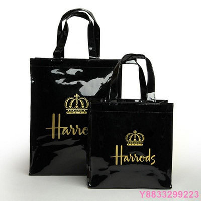 【熱賣下殺價】Harrods PVC shopping bag 防水購物袋環保袋媽咪包女包手提袋斜揹包側揹包(皇冠)