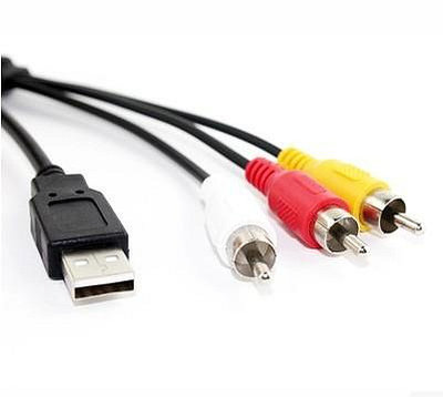 usb轉紅白黃3蓮花av線USB轉3rca音視頻線 USB2.0 to 3RCA連接線