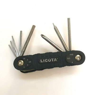 LICOTA 多功能自行車維修工具套件 扳手螺絲刀 戶外工具