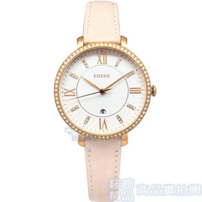 FOSSIL 手錶 ES4303 閃耀玫瑰金 粉色皮帶 女錶【錶飾精品】