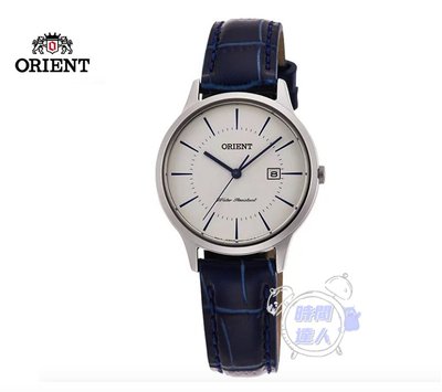 [時間達人]ORIENT 東方錶 東方石英皮帶錶 土耳其藍真皮皮帶 現代錶 日期顯示 藍針 藍刻度RF-QA0006S