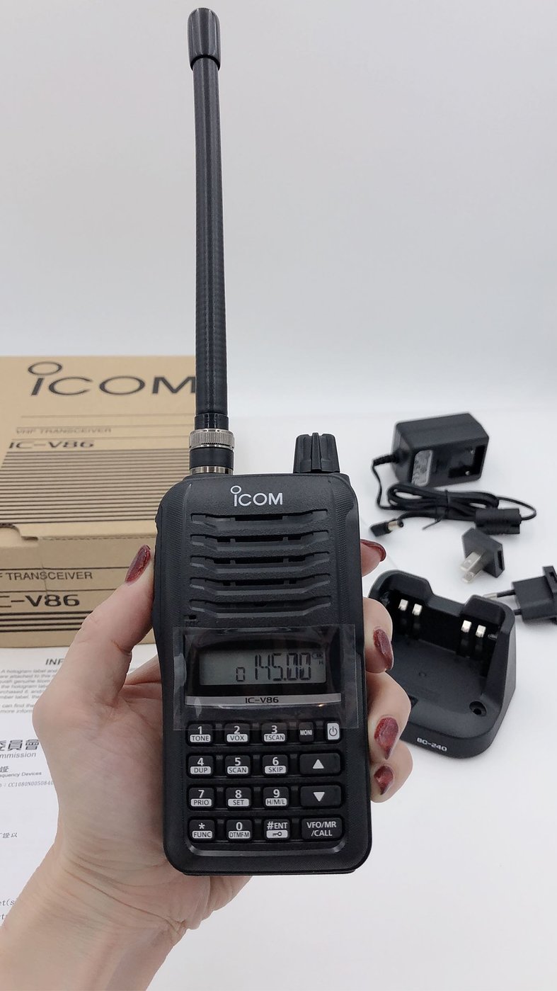 牛小妹無線電】 ICOM IC-V86 單頻VHF 無線電對講機144MHz IP54 防水 
