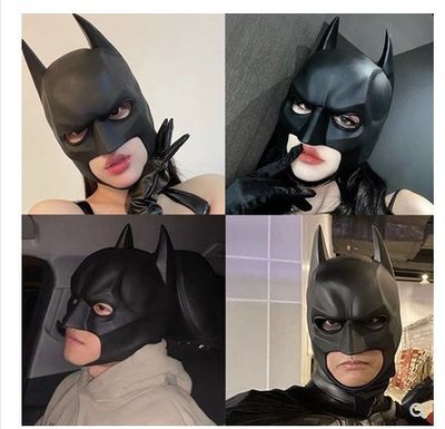 熱銷 蝙蝠俠面具頭套面罩batman男帥氣全臉抖音直播道具萬聖節cosplay