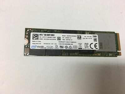 電腦雜貨店→INTEL  2280 M.2 256G PCI-E SSD 固態硬碟  二手良品 $500