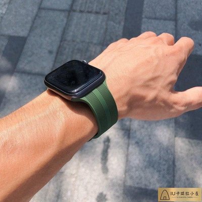 經典男士維碼矽膠錶帶 適用於 Apple Watch S8/Ultra/7/6/se2/4 蘋果手錶錶帶 智能手錶配件[IU卡琪拉小屋]886