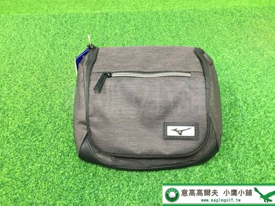[小鷹小舖] Mizuno Golf 5LTS8A6505 美津濃 高爾夫 運動袋 腰包 隨身 輕巧 聚酯纖維 灰色