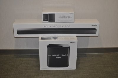 美國代購 BOSE SoundTouch 300 Soundbar 揚聲器[單機+後環繞+重低音]。