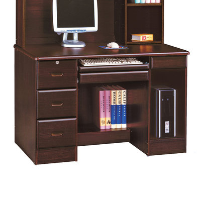 【在地人傢俱】22 歡樂購-603型胡桃色木心板4尺鍵盤電腦桌/書桌~下座 KH265-2