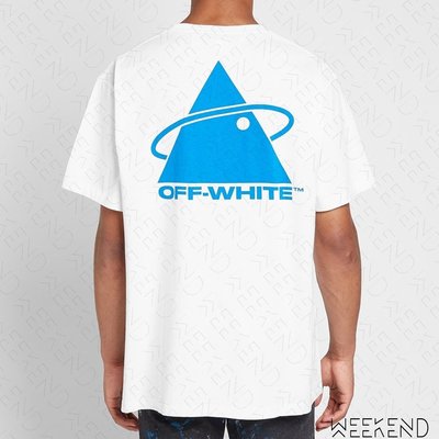 【WEEKEND】 OFF WHITE Triangle Planet 三角形 星球 短袖 上衣 T恤 白色 19秋冬