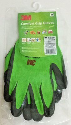 現貨 韓國製造 3M亮彩舒適型止滑/耐磨手套(綠色-尺寸M) 安全手套 工作手套 生活好幫手