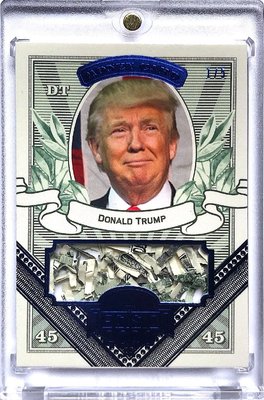 川普 Trump 2020 Decision Money Card 限量5張美鈔碎片卡 藍版首號～