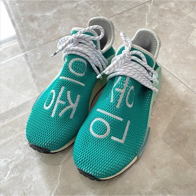 【正品】Pharrell X adidas originals NMD Hu"Dash Green" 藍 Q46466潮鞋