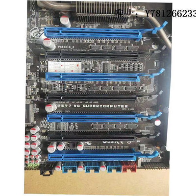 電腦零件華碩 P6T7 WS SuperComputer X58主板 1366針 7個PCI-E工作站主板筆電配件