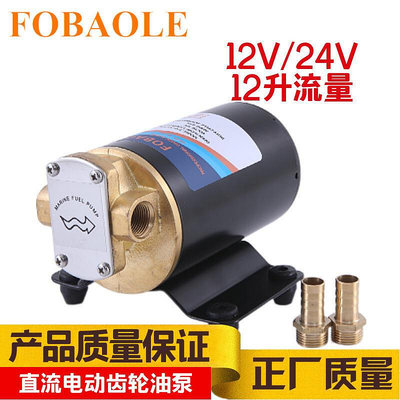直流齒輪油泵12VV24微小型柴油泵機油泵潤滑油自吸電動12V抽油泵