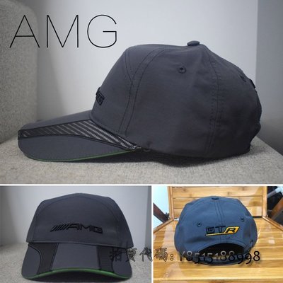 -Benz 賓士 AMG車隊帽子 F1賽車帽 運動休閒遮陽鴨舌帽 黑灰色棒球帽
